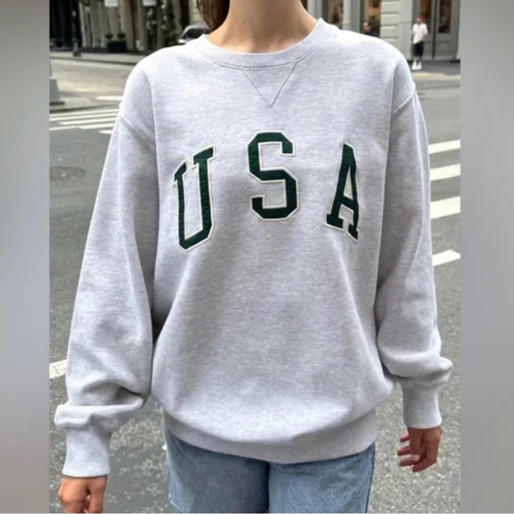 John Galt Gray USA Crewneck Sweatshirt
